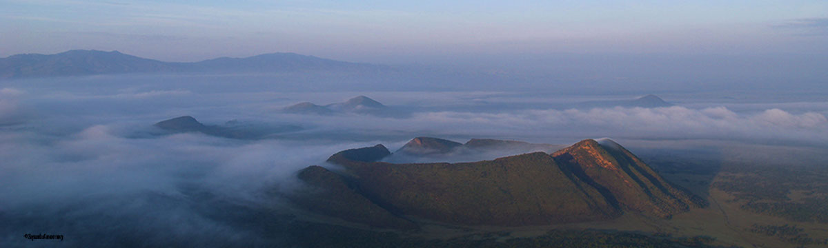 Aerial Nose West in Clouds